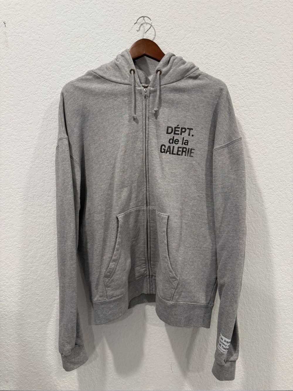 Gallery Dept. Zip Up Hoodie Grey
